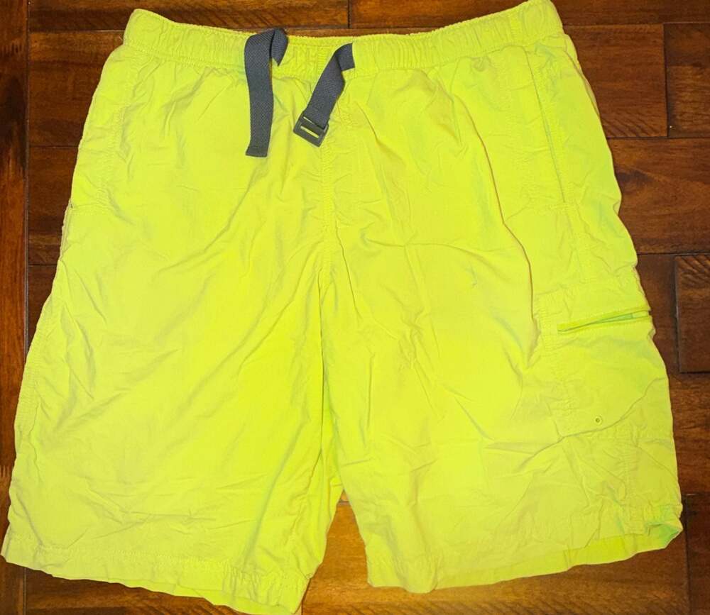 Columbia Men's PFG Backcast III Water Shorts Neon Yellow Size L